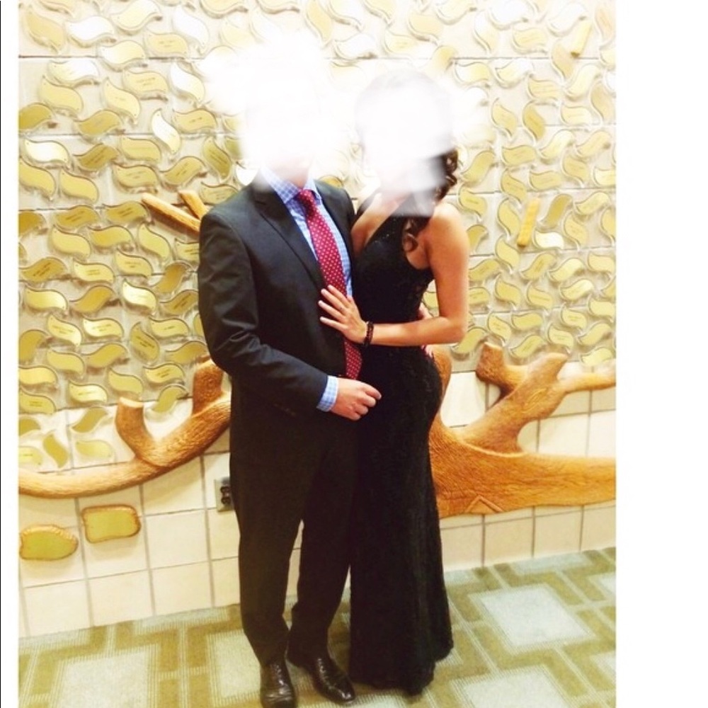 Formal black floor length dress